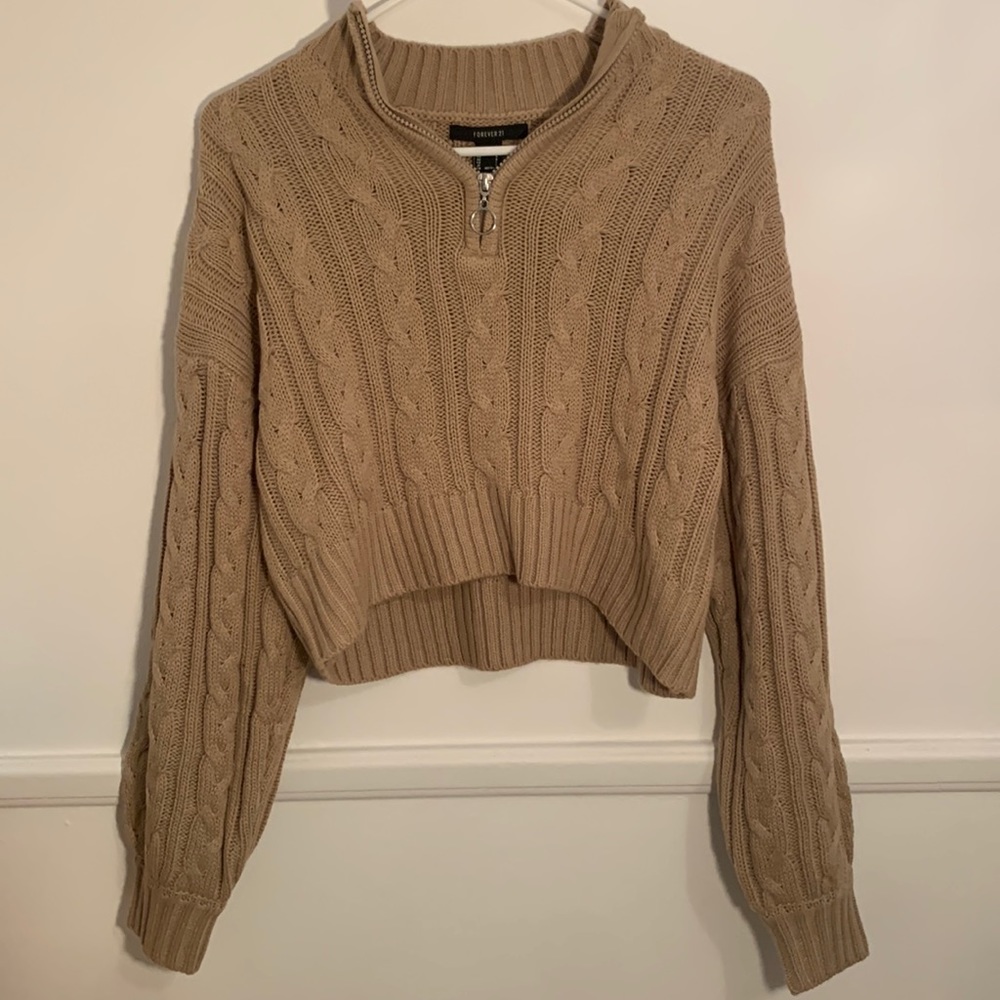 Quarter Zip Knit Sweater